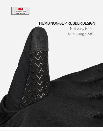 Copozz Waterproof Ultralight Winter Ski Gloves Black White