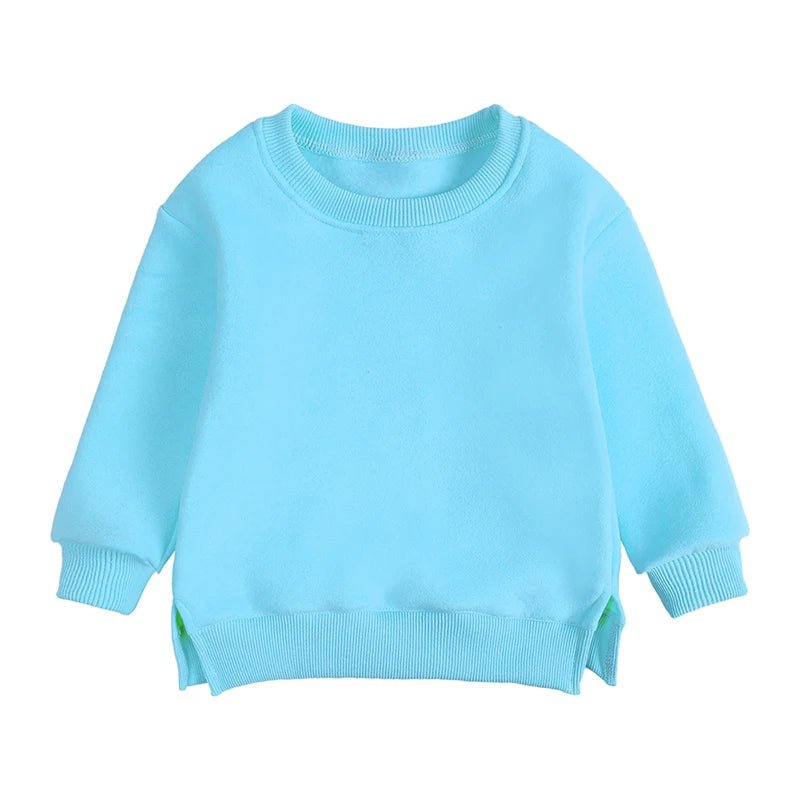 Kids Hooded Sweatshirt Cotton Solid Top for Girls