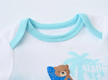 Kavkas Baby Boy Cotton Bodysuit Summer Overalls