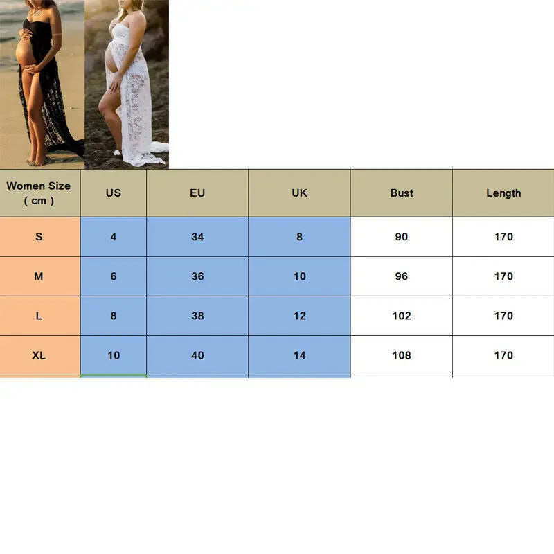 Lace Maxi Maternity Dress for Photography Summer
