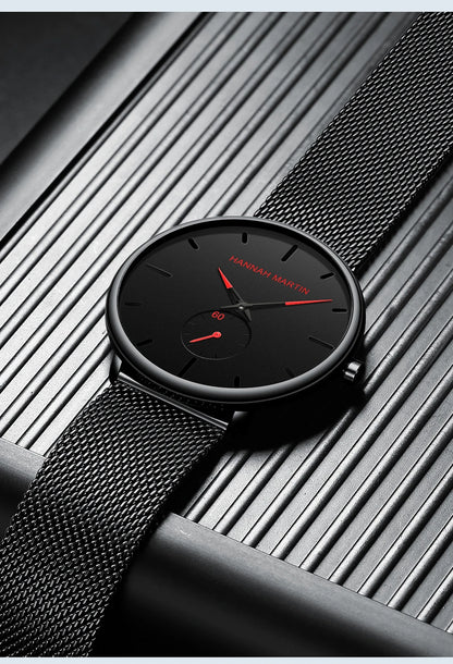 Waterproof Stainless Steel Mesh Quartz Men Watch