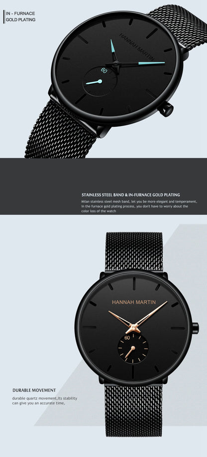 Waterproof Stainless Steel Mesh Quartz Men Watch
