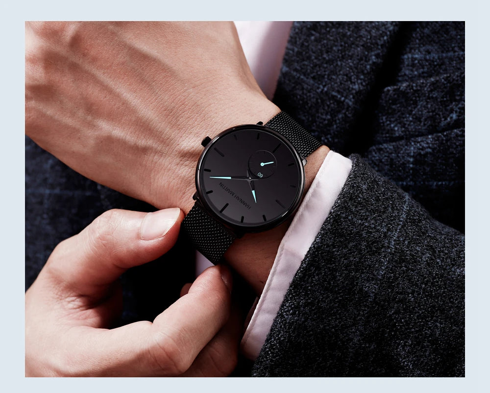Waterproof Stainless Steel Mesh Quartz Men Watch