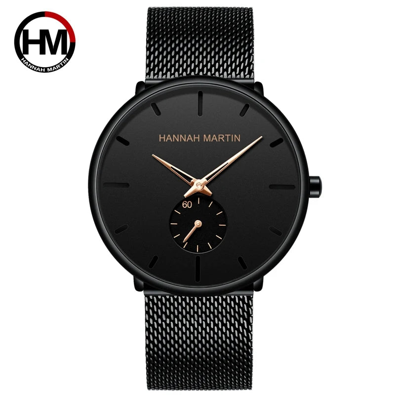 Waterproof Stainless Steel Mesh Quartz Men Watch