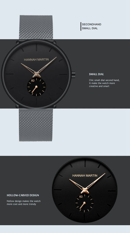 Waterproof Stainless Steel Mesh Quartz Men Watch