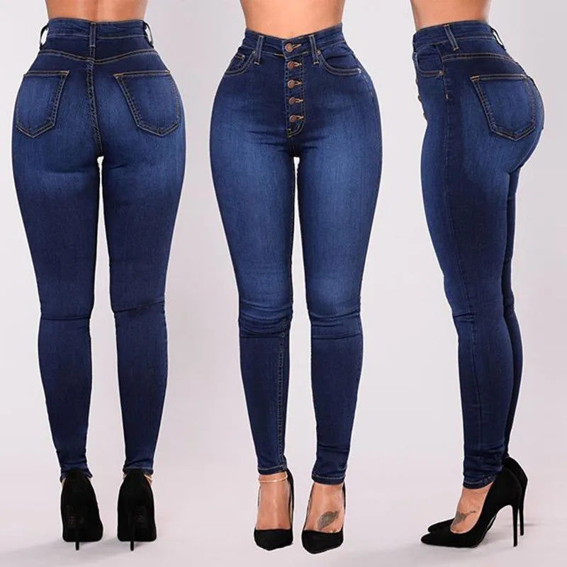 High Waist Push Up Skinny Jeans for Women