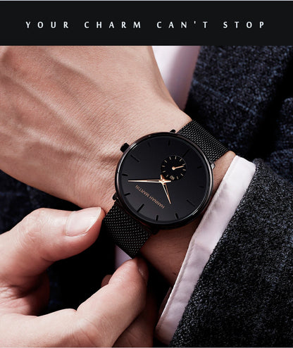 Waterproof Stainless Steel Mesh Quartz Men Watch