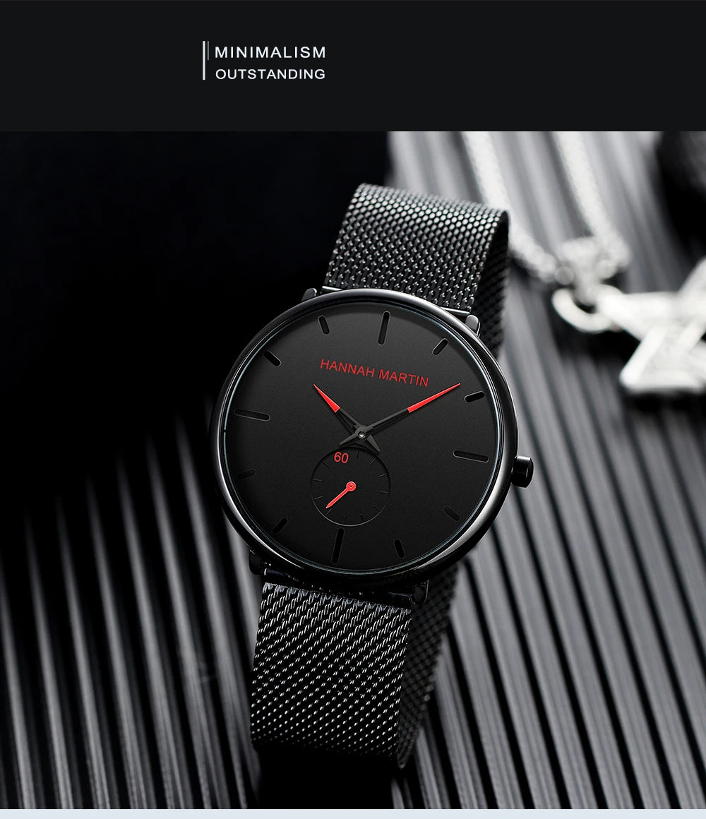 Waterproof Stainless Steel Mesh Quartz Men Watch