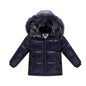 Black Down Winter Parka Jacket for Boys and Girls