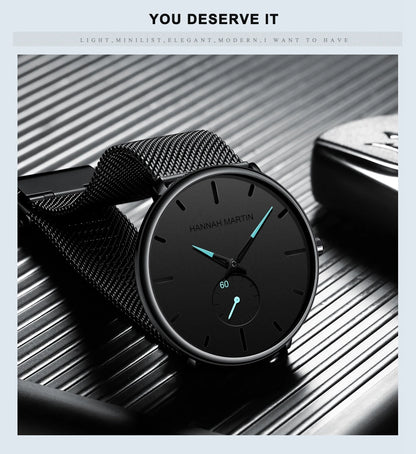 Waterproof Stainless Steel Mesh Quartz Men Watch