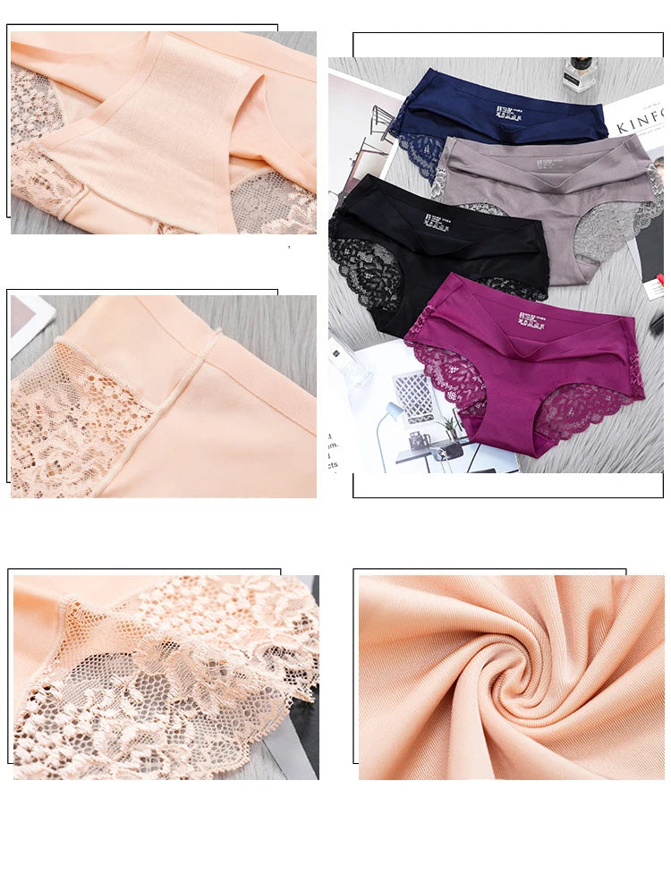 Lace Briefs Women Seamless Comfort Underwear Plus Size