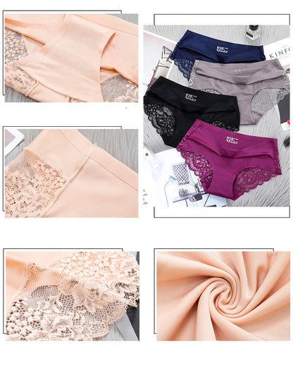 Lace Briefs Women Seamless Comfort Underwear Plus Size