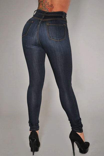 High Waist Push Up Skinny Jeans for Women