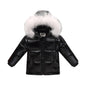 Black Down Winter Parka Jacket for Boys and Girls