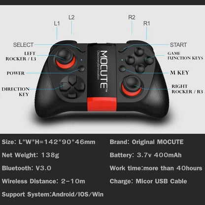 Wireless Virtual Reality Glasses 3D Headset for 4.7-7.2" Phones