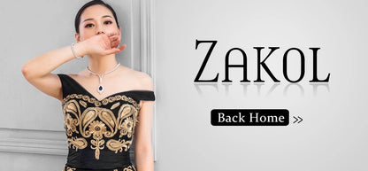 ZAKOL Brilliant Zirconia Leaf Jewelry Set for Women
