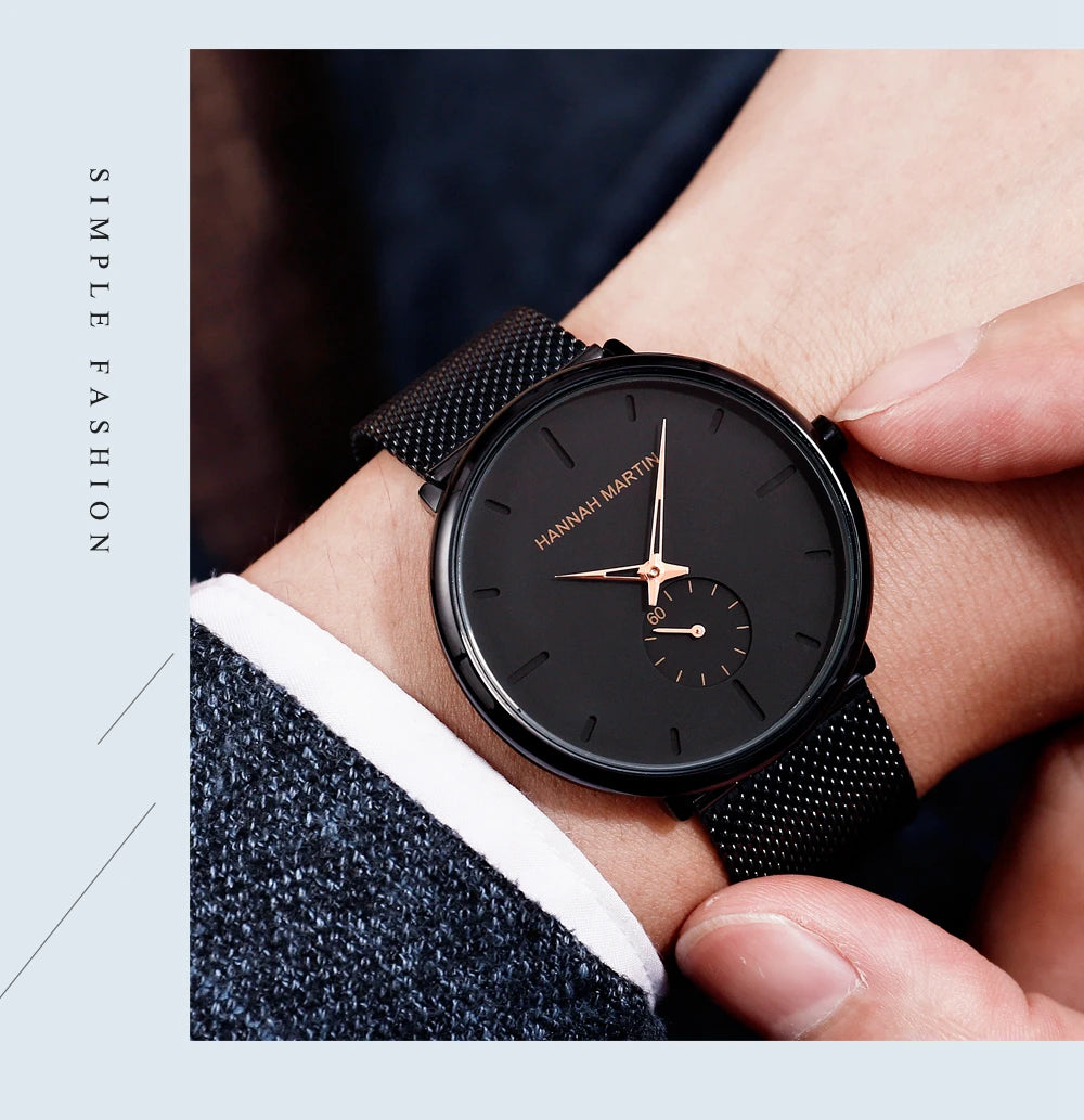 Waterproof Stainless Steel Mesh Quartz Men Watch