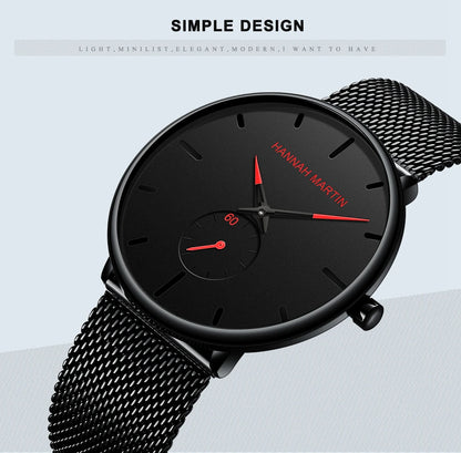 Waterproof Stainless Steel Mesh Quartz Men Watch