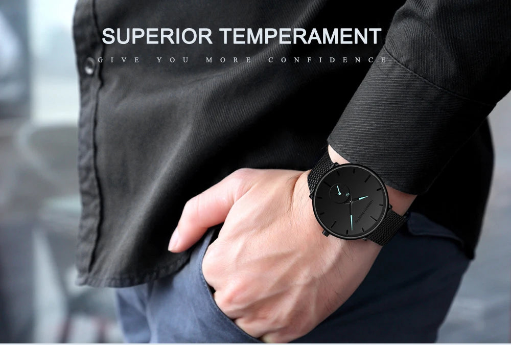 Waterproof Stainless Steel Mesh Quartz Men Watch