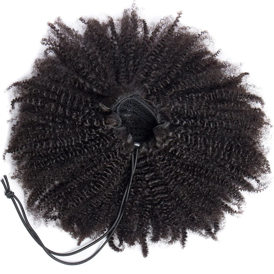 Mongolian Afro Kinky Curly Clip-In Ponytail Extension