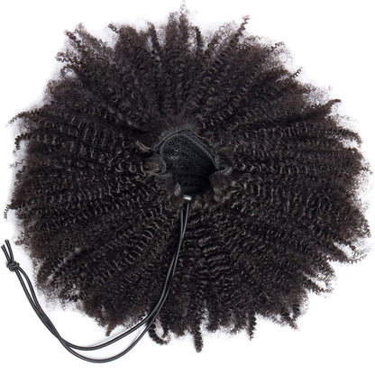 Mongolian Afro Kinky Curly Clip-In Ponytail Extension