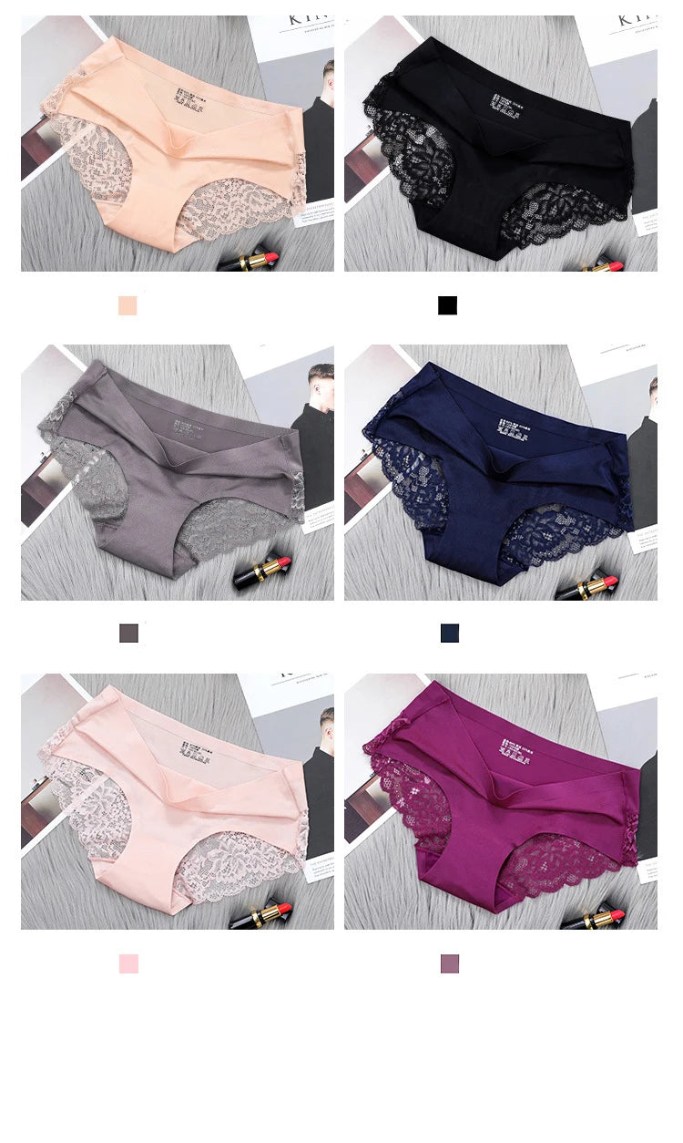 Lace Briefs Women Seamless Comfort Underwear Plus Size