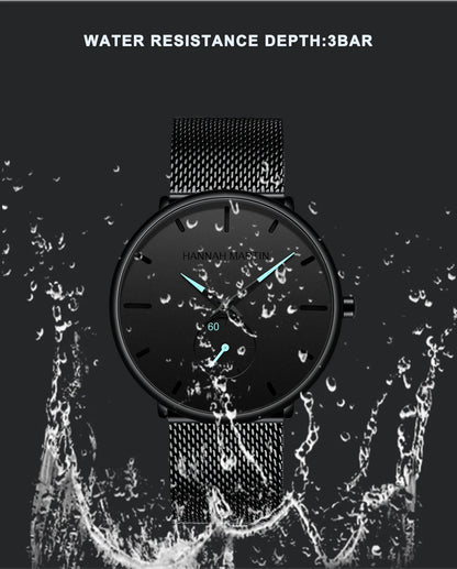 Waterproof Stainless Steel Mesh Quartz Men Watch