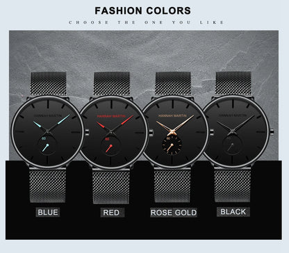 Waterproof Stainless Steel Mesh Quartz Men Watch