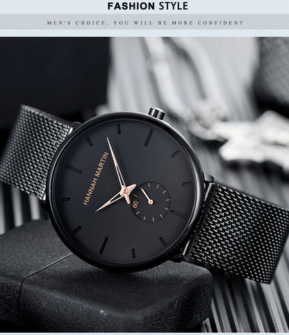 Waterproof Stainless Steel Mesh Quartz Men Watch