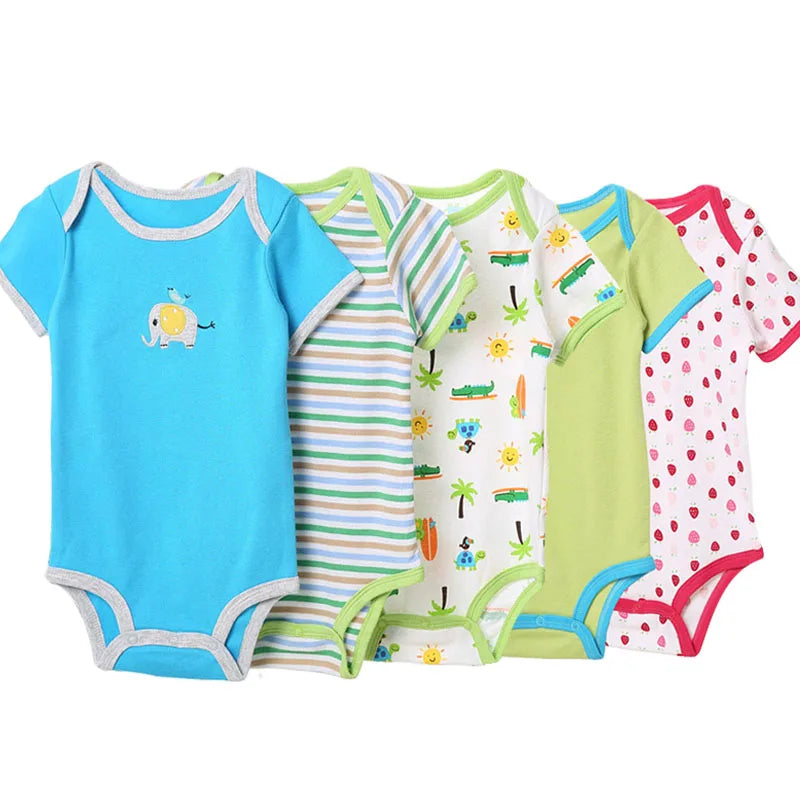 Cotton Short Sleeve Jumpsuit for Infants