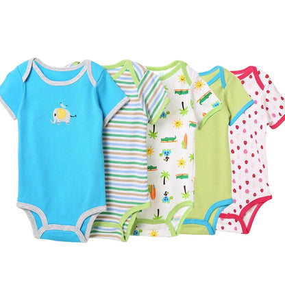 Cotton Short Sleeve Jumpsuit for Infants