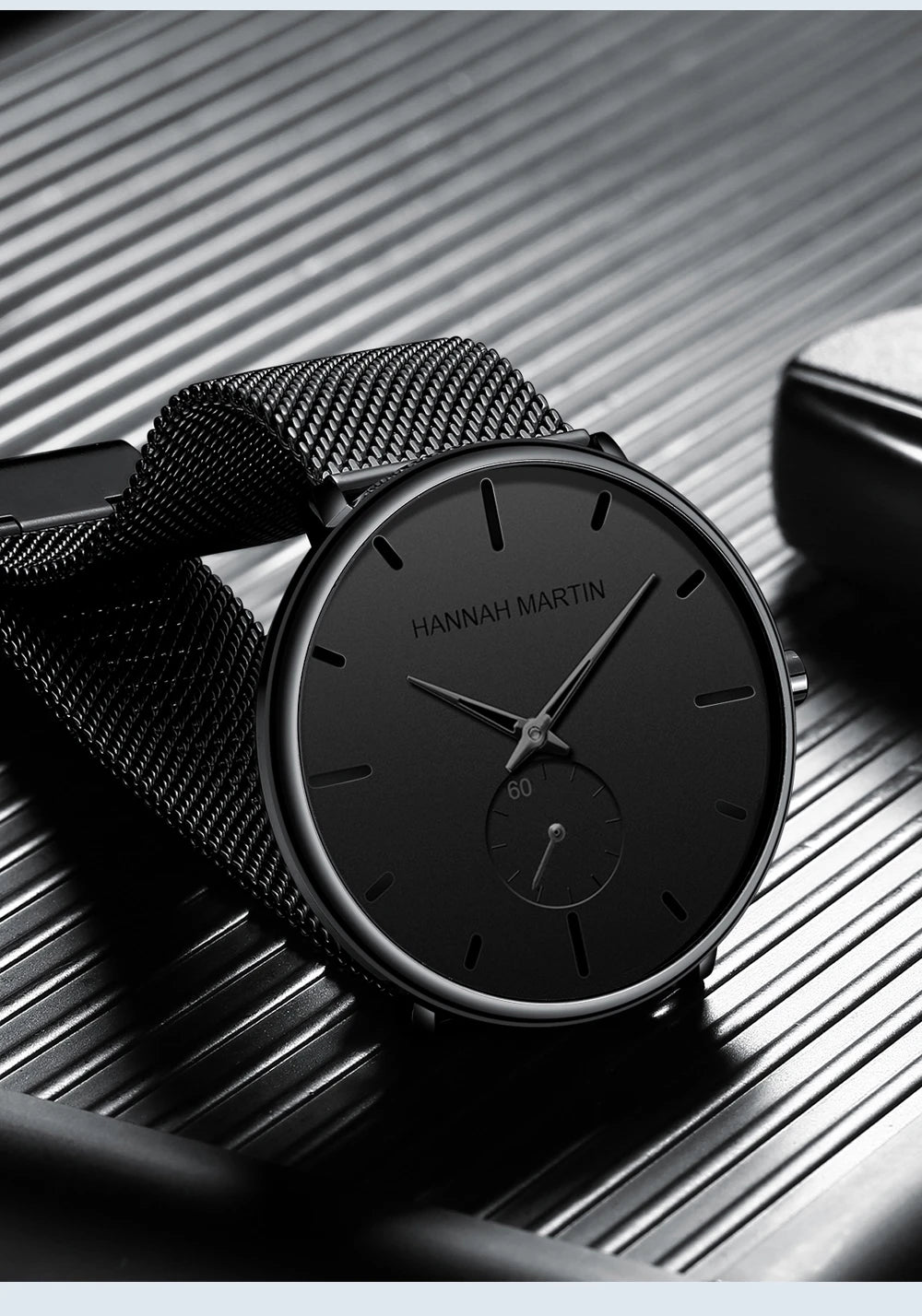 Waterproof Stainless Steel Mesh Quartz Men Watch