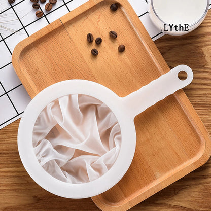 Nylon Mesh Kitchen Nut Milk Filter Spoon