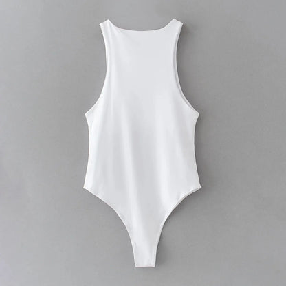 Summer Solid Sexy Bodycon Women Bodysuit Green Slim