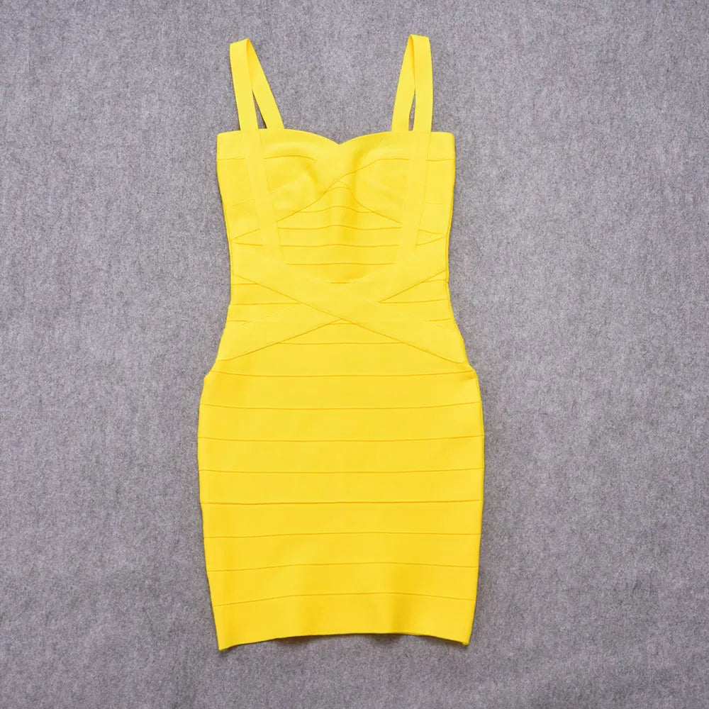 BEAUKEY Blue Mini Bandage Dress for Women XL