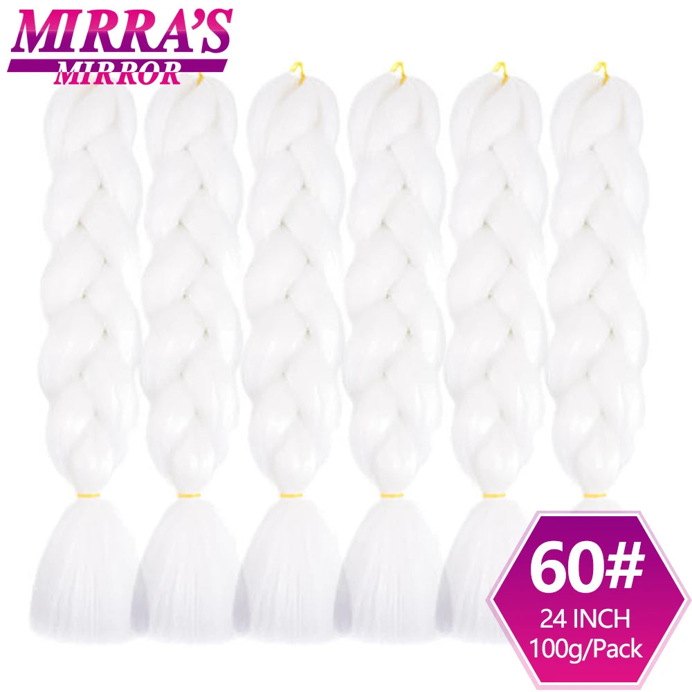 24 Inch Jumbo Braiding Hair Extensions Synthetic Ombre