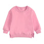 Kids Hooded Sweatshirt Cotton Solid Top for Girls