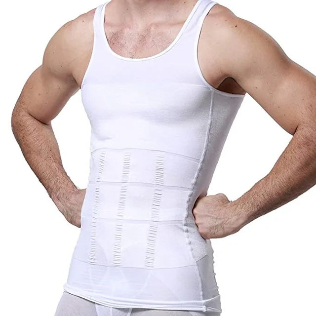 Men's Slimming Vest Body Shaper Corset in Nylon Elastane