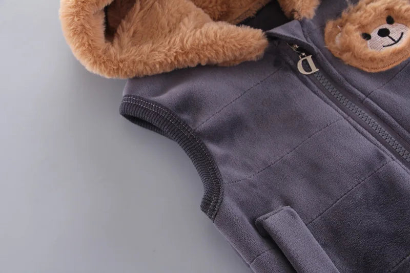 Children's Hooded Fleece Outfit Set for Toddlers