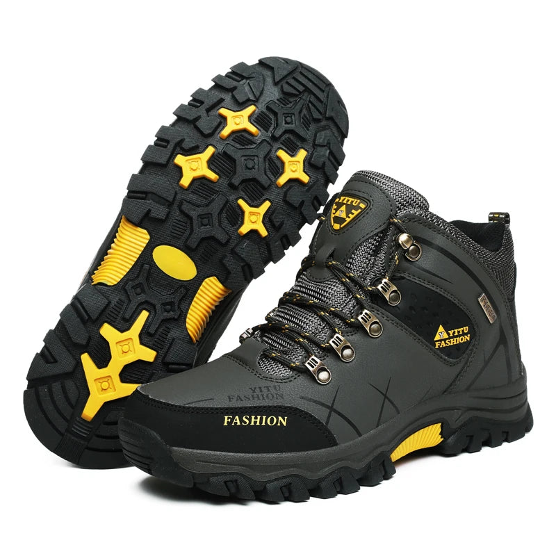 Men's Waterproof Leather Snow Boots Size 39-47