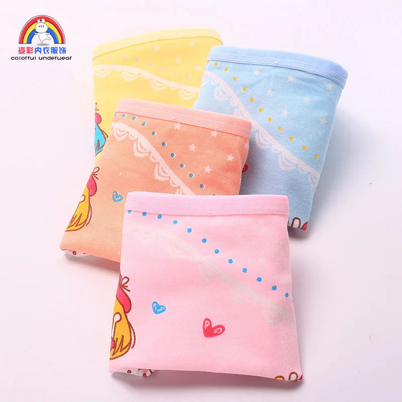 Girls Cartoon Cotton Underwear Briefs Size 2T-10T