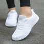 Women Breathable Mesh Flat Sneakers White