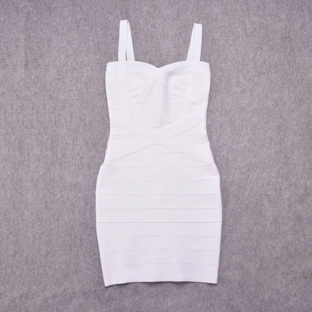 BEAUKEY Blue Mini Bandage Dress for Women XL