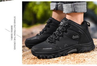 Men's Waterproof Leather Snow Boots Size 39-47