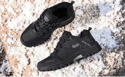 Men's Waterproof Leather Snow Boots Size 39-47