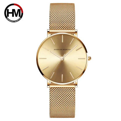 Hannah Martin Women 36mm Rose Gold Quartz Watch