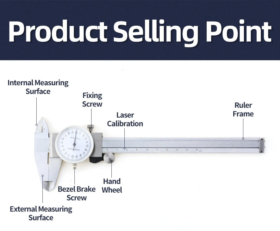 Digital Caliper Stainless Steel Thickness Gauge