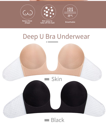 Invisible Push Up Strapless Silicone Bra
