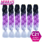 24 Inch Jumbo Braiding Hair Extensions Synthetic Ombre