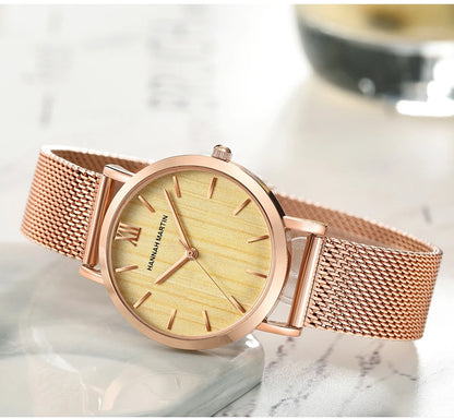 Hannah Martin Women 36mm Rose Gold Quartz Watch
